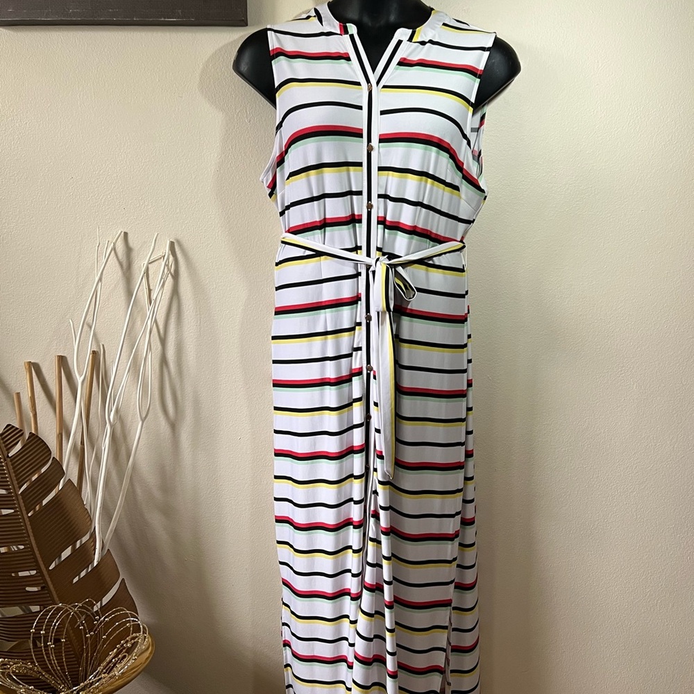 Breezy Kim Rogers button down sleeveless dress